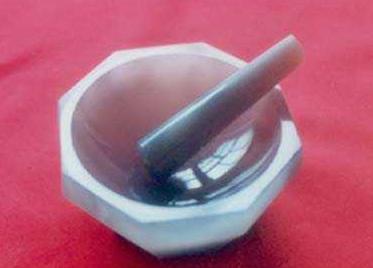 玻璃儀器，瑪瑙研缽 規格：70mm