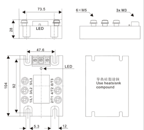 LDG三相電機正反轉固態(tài)繼電器SSRRR2A48D550 