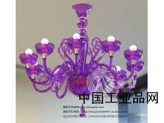 現代簡(jiǎn)約黃水晶吊燈簡(jiǎn)約歐式吊燈 紫虹燈飾