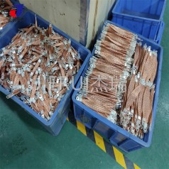 不銹鋼編織導電帶 黃綠雙色不銹鋼防雷導線(xiàn) 法蘭靜電跨接線(xiàn)