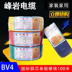 4平方電線(xiàn)河北電線(xiàn)電纜生產(chǎn)廠(chǎng)家直銷(xiāo)bv銅芯家裝家用布電線(xiàn)