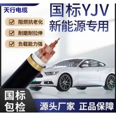 充電樁電纜YJV YJVR軟電纜6平方 天行線(xiàn)纜國標品質(zhì)
