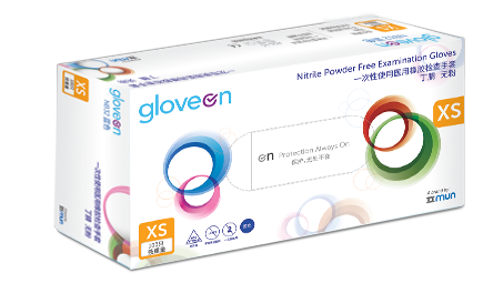gloveon NB32，NW32無(wú)粉， 9’, 非滅菌, 指尖麻面