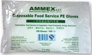 愛(ài)瑪斯/Ammex 一次性PE薄膜手套 PGLOVE100C-2